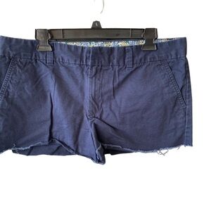 Tommy Hilfiger Navy Blue Cut-off Chino Shorts